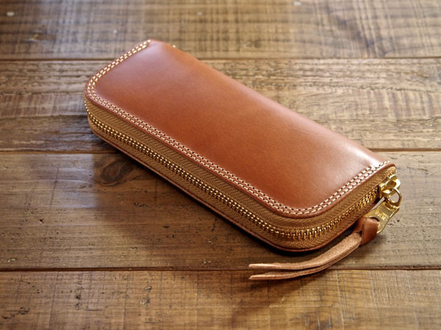 上質な革!!シンプルデザインの丈夫なレザーペンケースS/本革製
