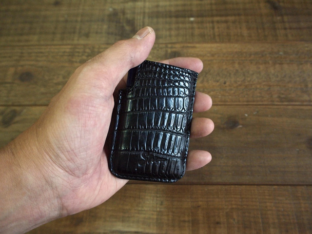 手作りクロコダイル(リアル)ケース リアルクロコダイルミンティアケース/ワニ革/希少品