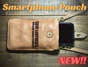 ヌメ革製スマホショルダー（スマホポーチ）