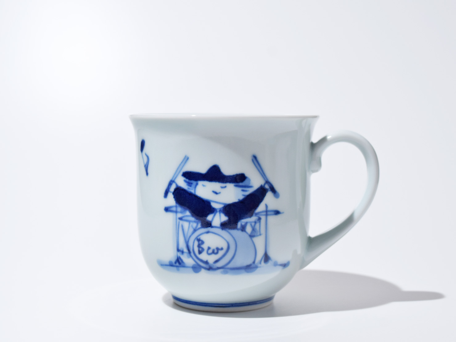 南蛮人音反マグカップ ドラム しん窯青花 