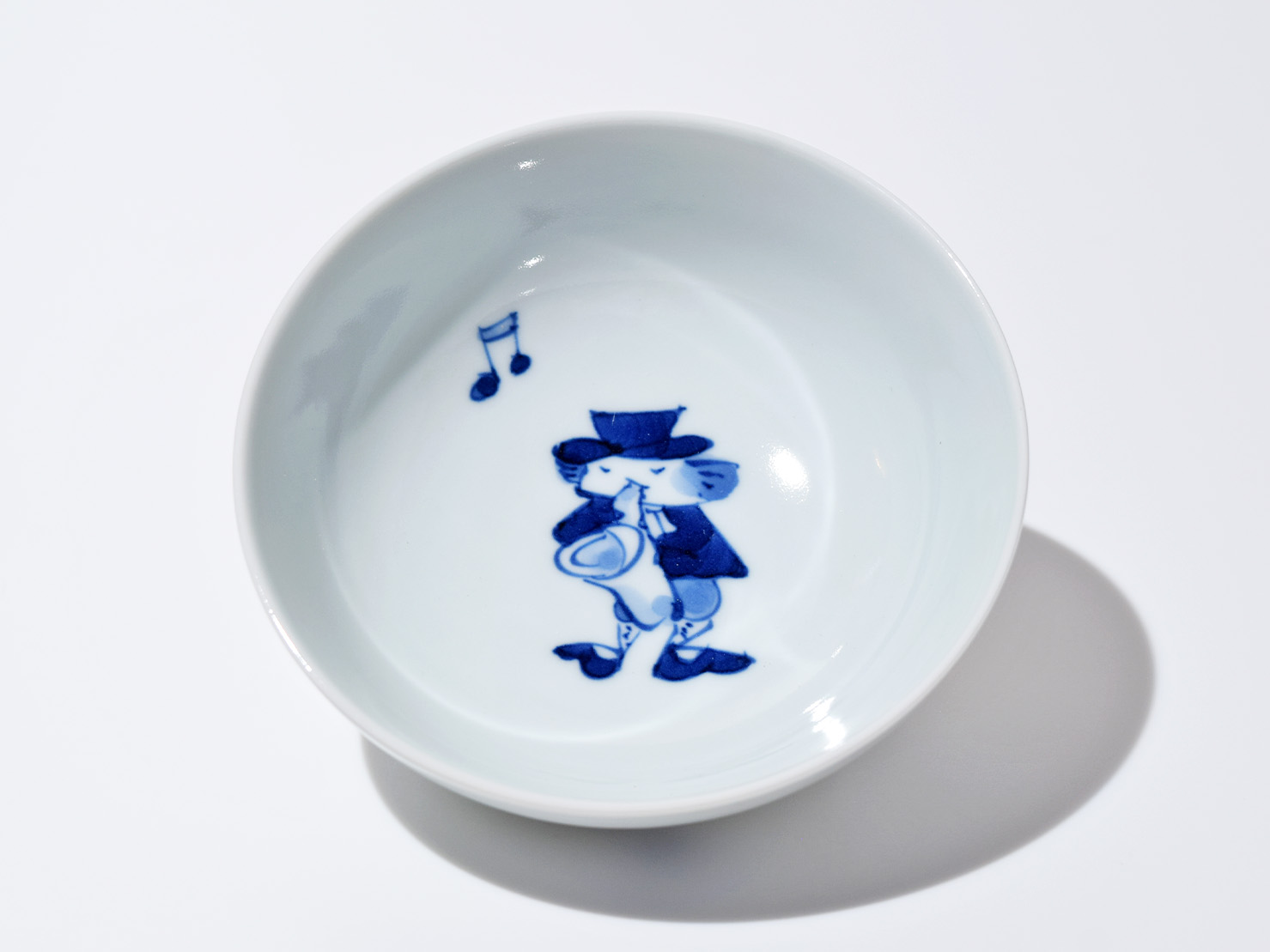 南蛮人音4寸ボール サックス しん窯青花 