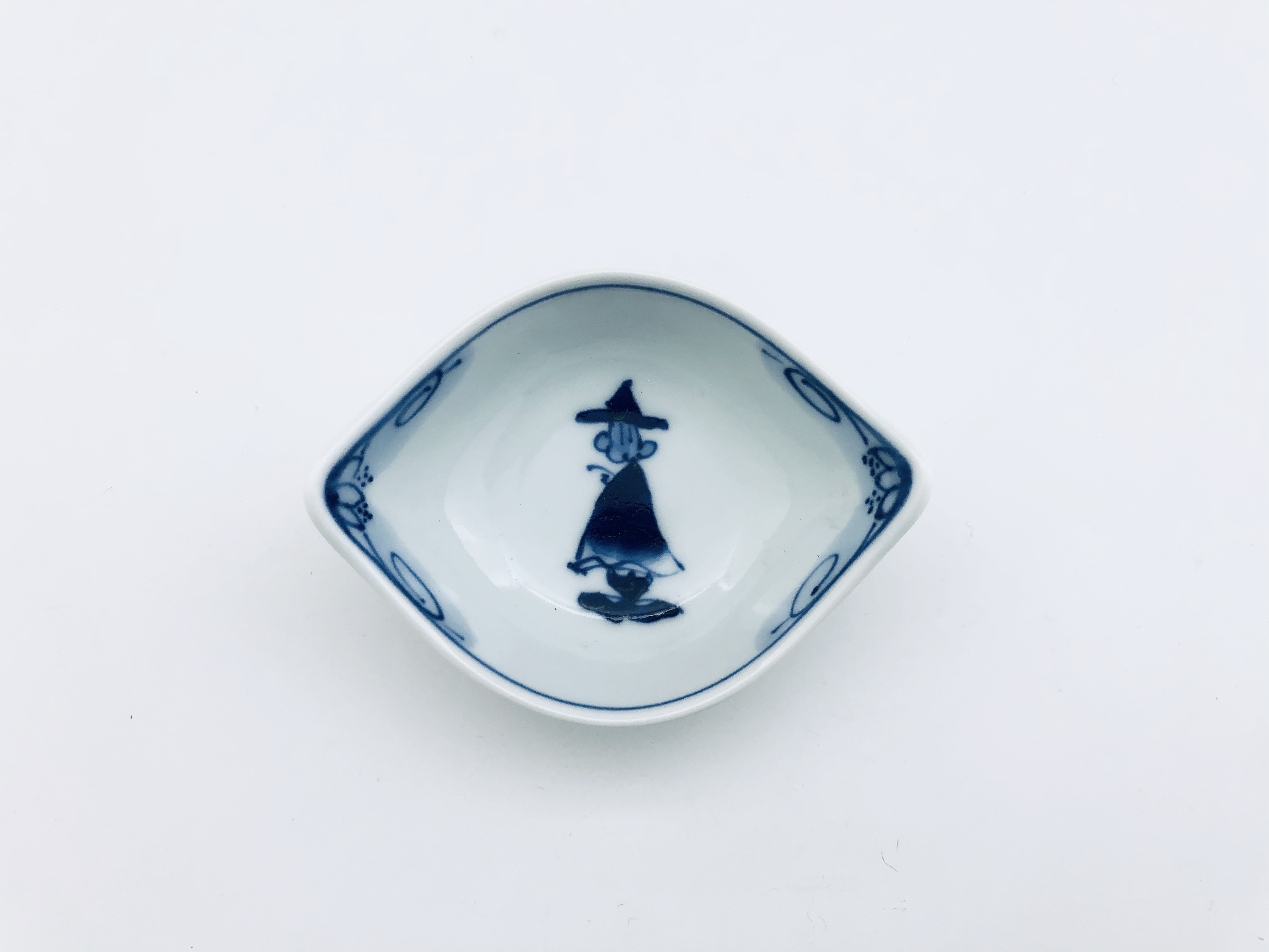 オランダ船舟型小付 しん窯 青花