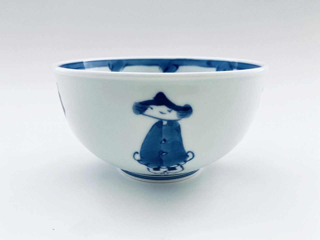 三人異人玉渕4寸丼 しん窯 青花