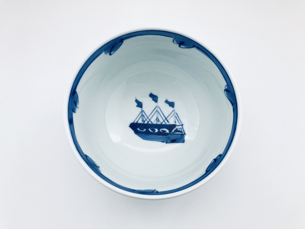 mo五人異人玉渕４.５寸丼 しん窯 青花