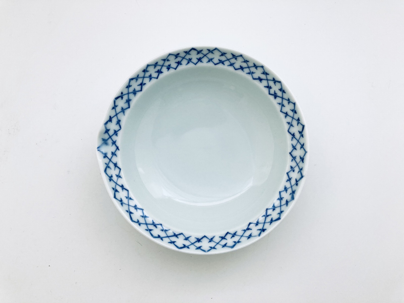 青地紋片口取鉢&nbsp;&nbsp;青花匠限定商品