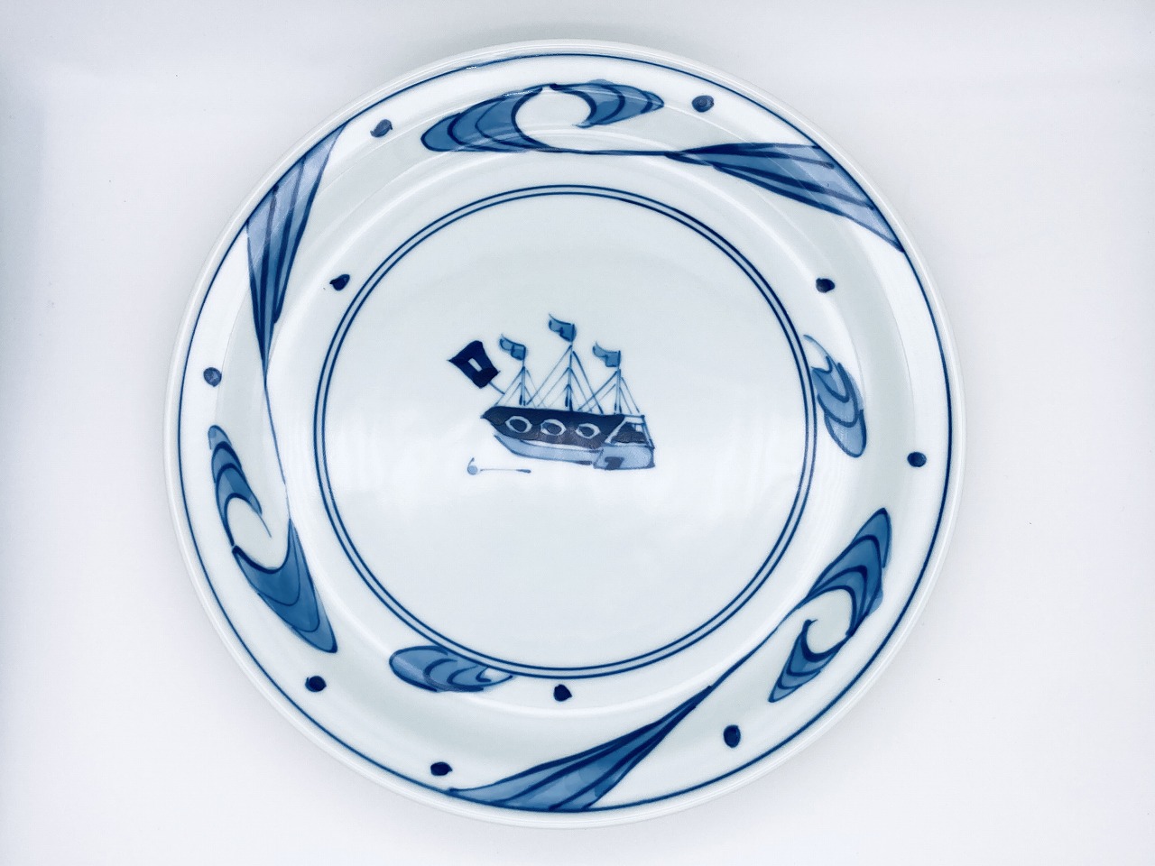 mo大航海玉渕８寸ミート皿 しん窯青花