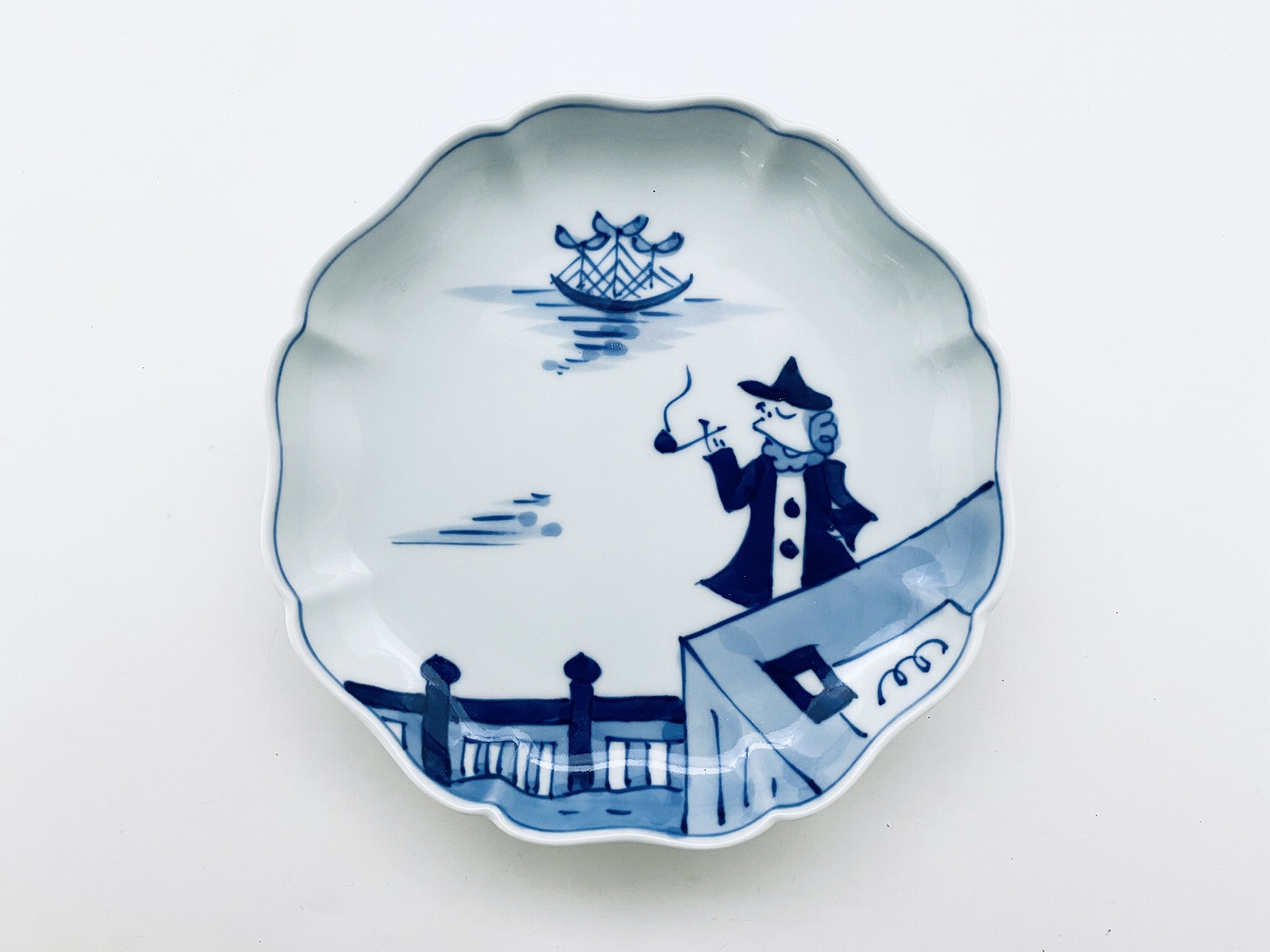 クラシックシリーズ 便り異人八方割５寸皿