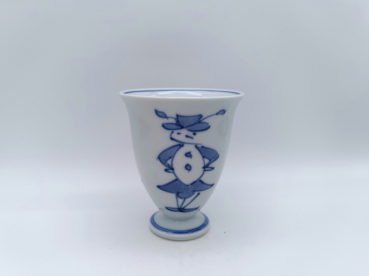 花と人形　ワインカップ　しん窯青花　限定商品