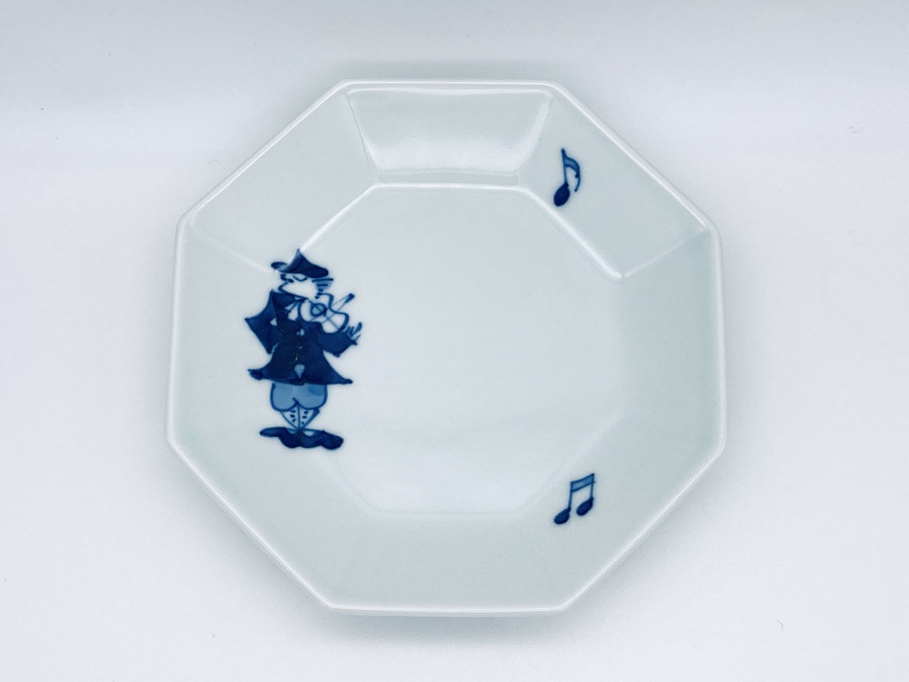 moハーモニーグランドバイオリン正八角銘々皿 しん窯 青花