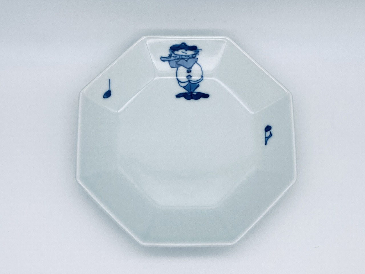 ハーモニーシリーズ フルート正八角銘々皿 しん窯青花