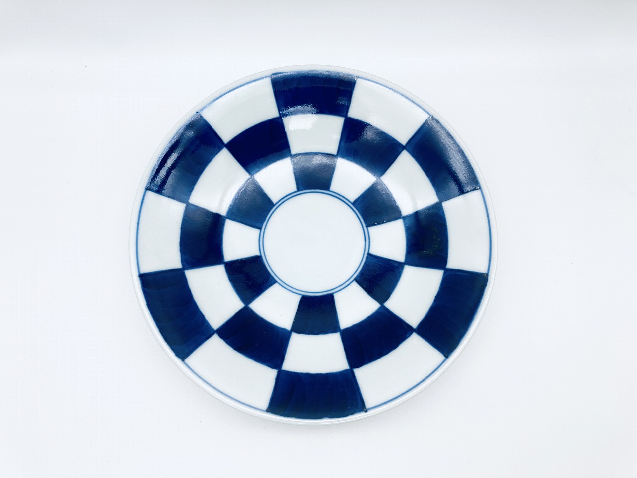 mo市松取皿 しん窯青花