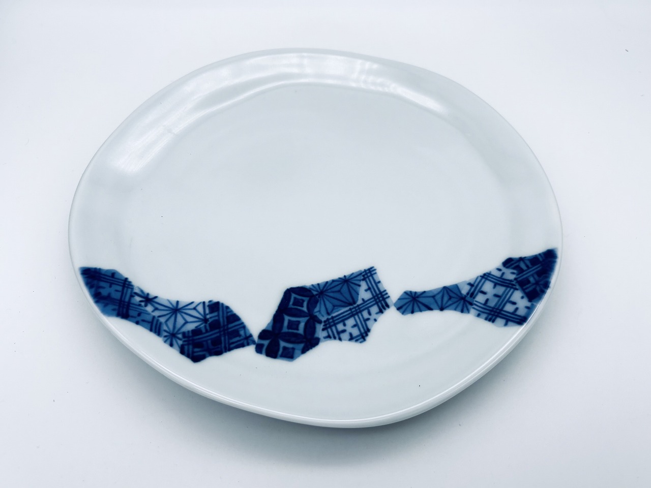 地文づくし切高台銘々皿