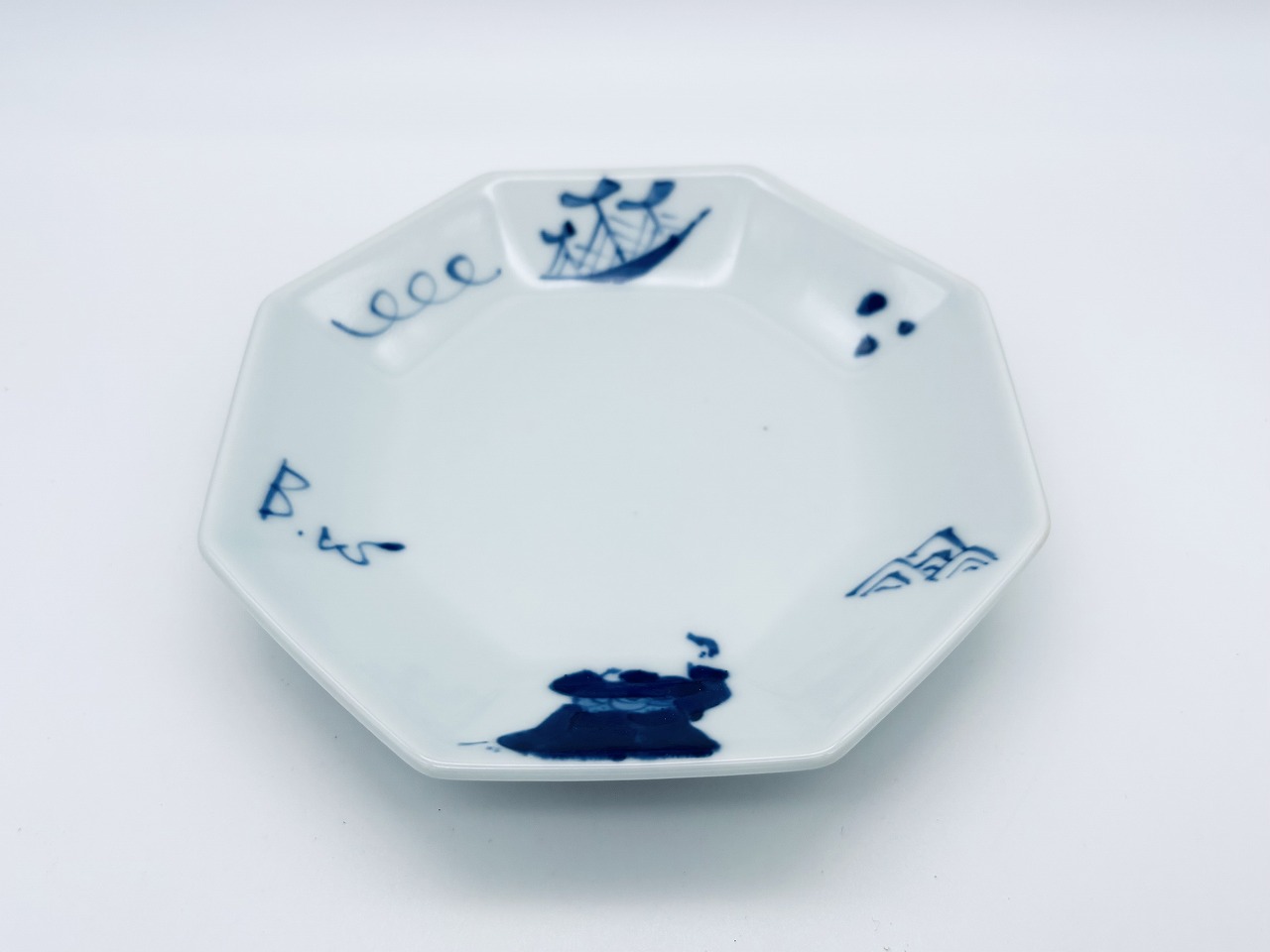 カール紅毛人正八角銘々皿