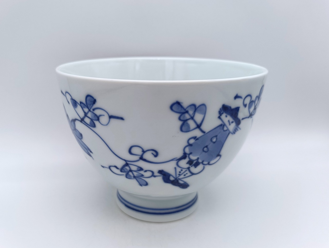 唐草異人　入れ子碗　大　しん窯青花　限定商品