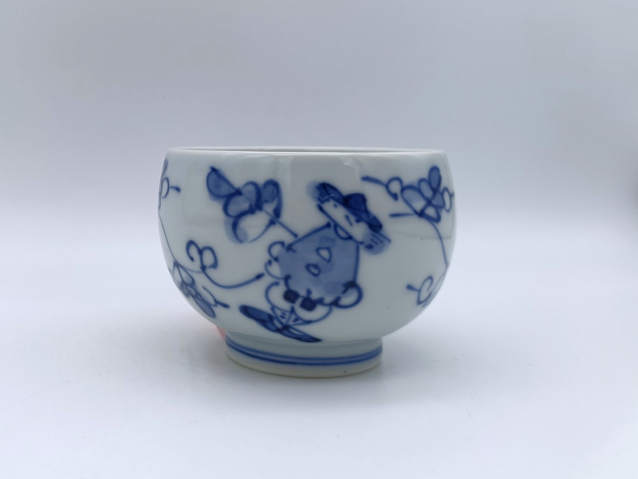 唐草異人　つぼ型湯呑　しん窯青花　限定商品