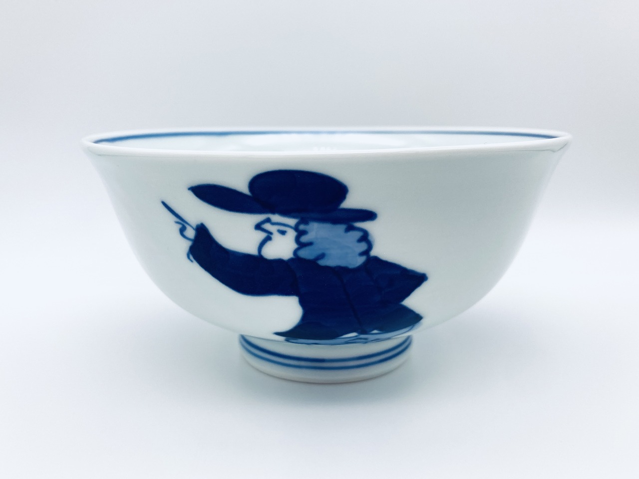 紅毛人反4.7深飯碗 しん窯 青花 限定商品