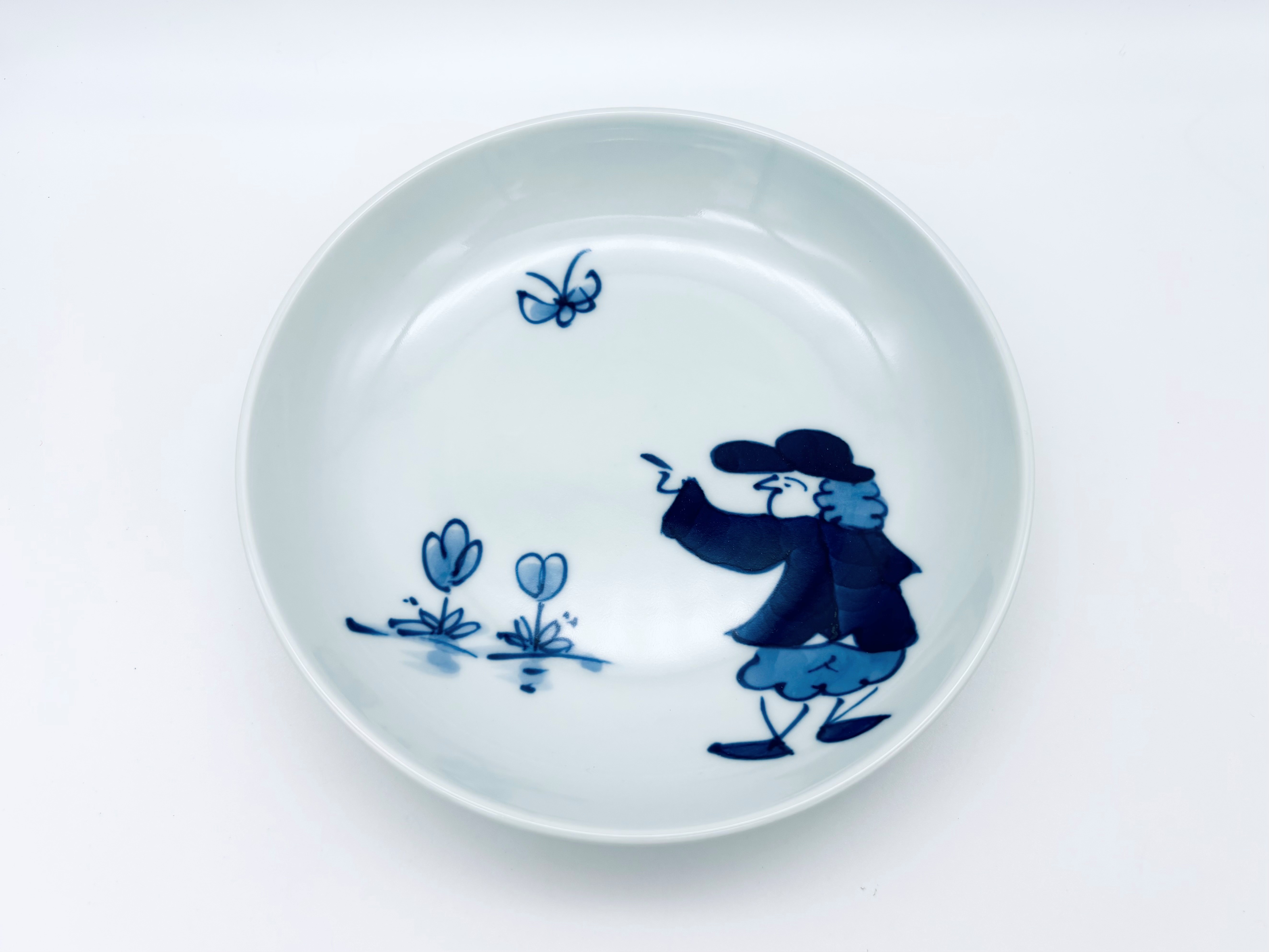 紅毛人　５寸深皿　取皿　限定商品　しん窯青花