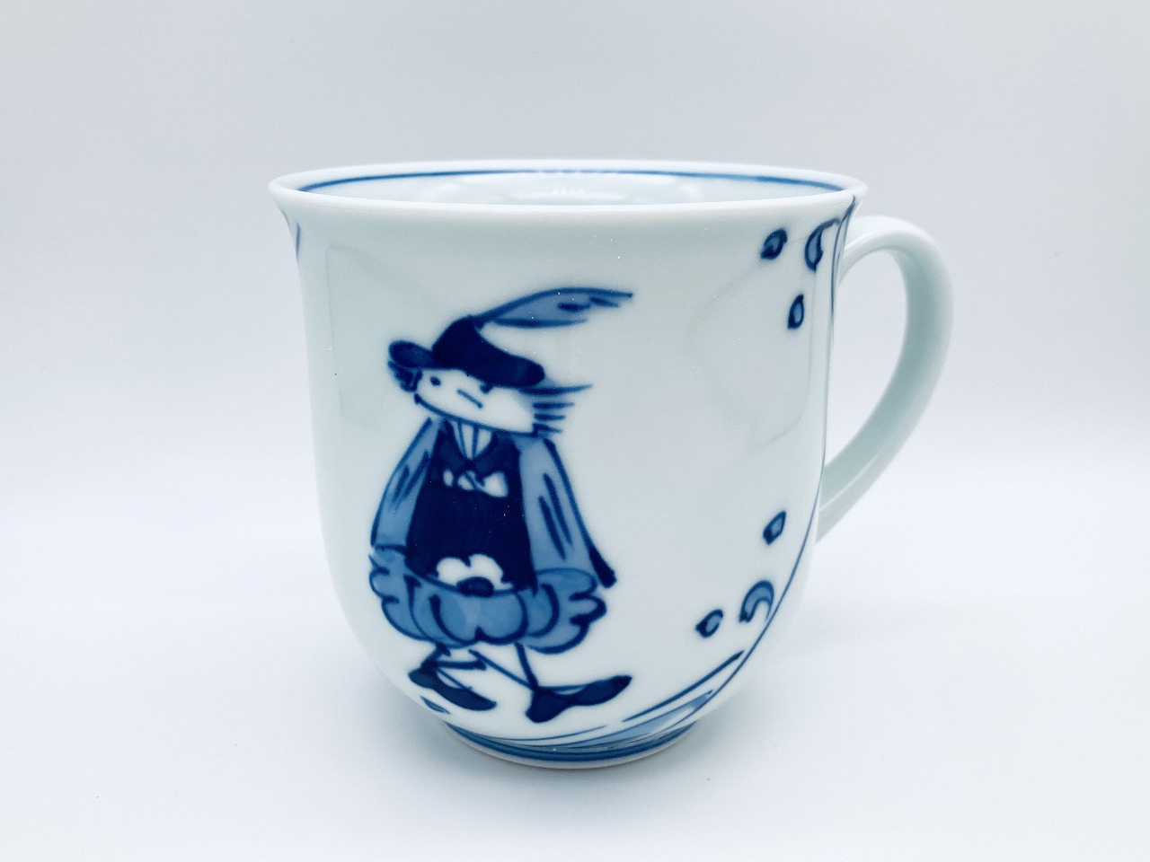 クラシックシリーズ 紅毛青花反マグカップ しん窯青花