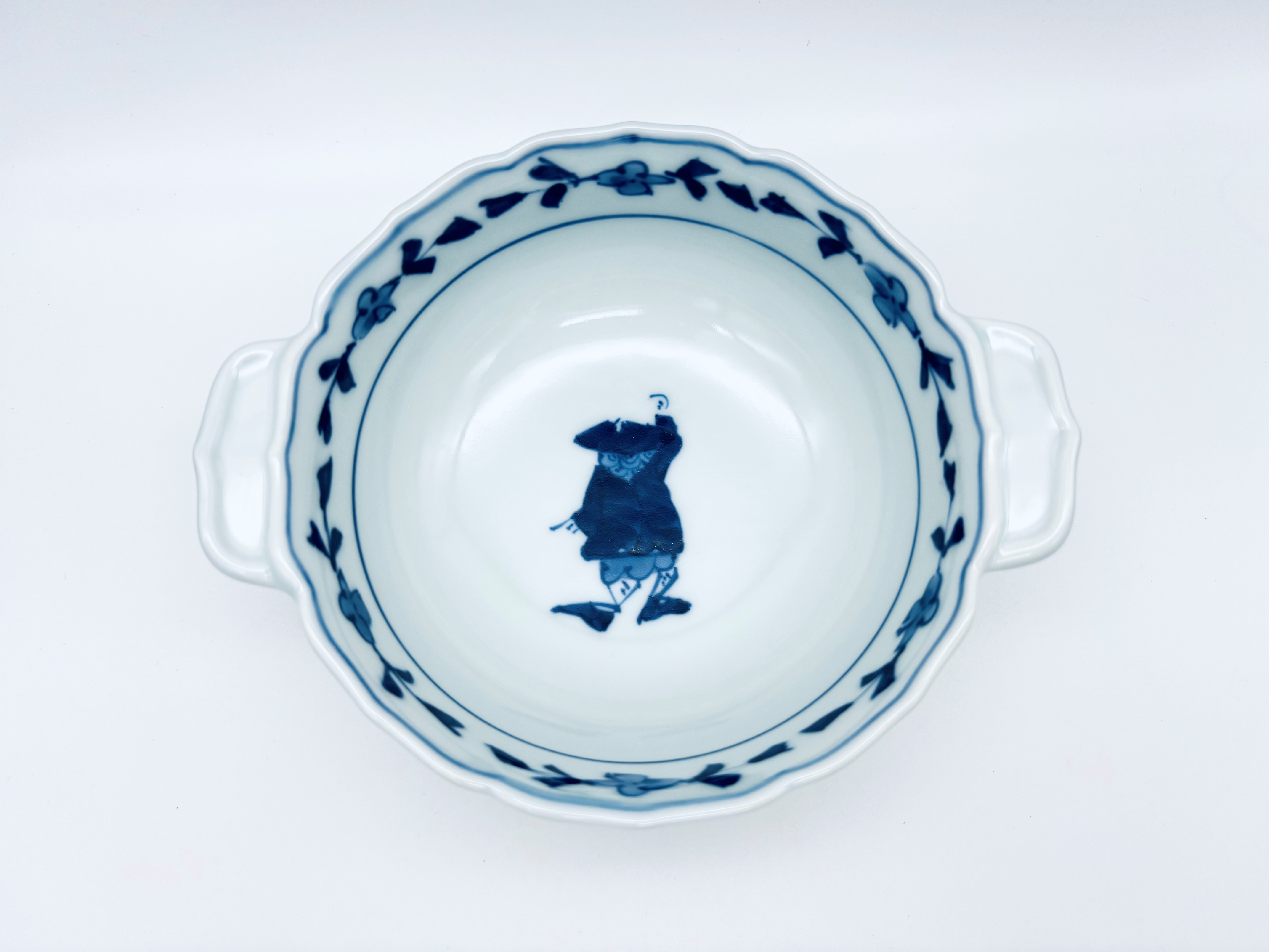 カール紅毛人新耳付きスープ碗