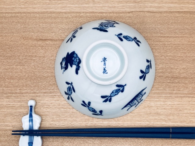 草花異人4.3寸浅飯碗