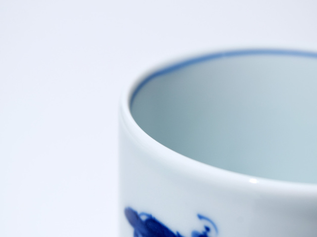 三人異人大湯呑 しん窯青花