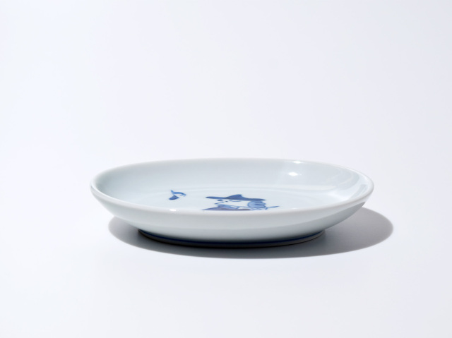 南蛮人音小判小皿 バイオリン しん窯青花
