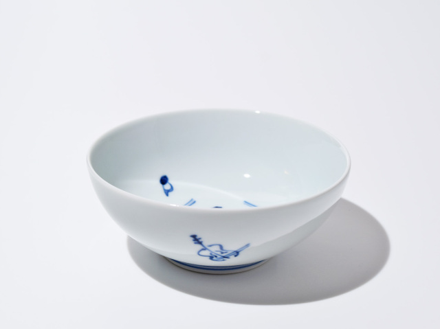 南蛮人音4寸ボウル ドラム しん窯青花