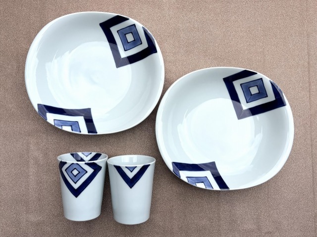 【限定5セット】2026年 福袋 しん窯青花　ペアで揃えるお買い得の器４点セット　1-A