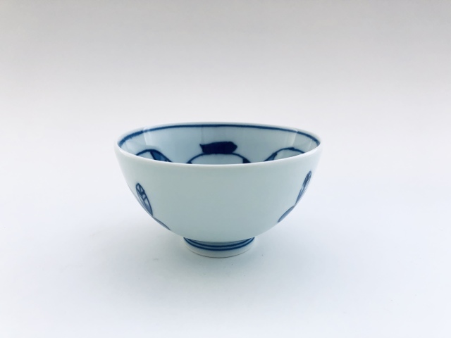奴だこ 3.5寸丸飯碗 しん窯青花