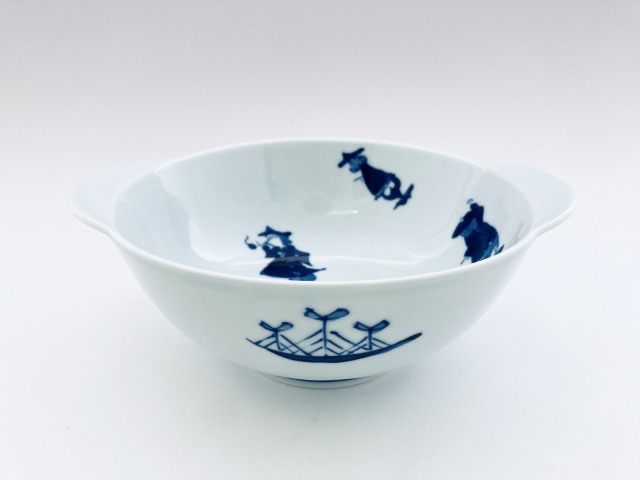 青花　しん窯　丼　2個セット　二人異人玉渕6寸鉢　他 青花 しん窯 丼 2個セット 二人異人玉渕6寸鉢 他