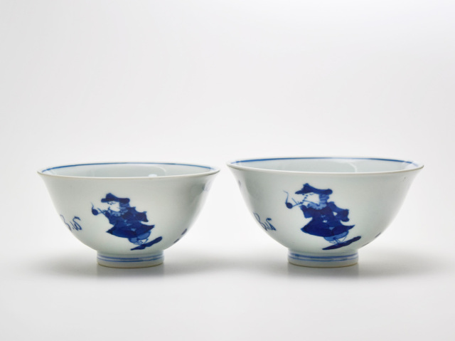 異人づくし 3.5寸反飯碗