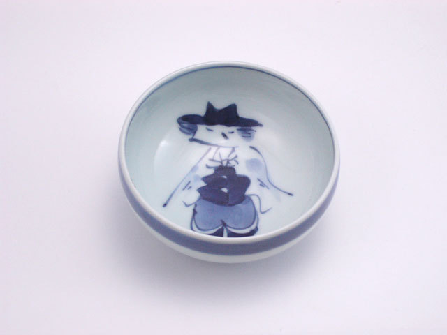 有田焼 青花 マント異人丸湯呑