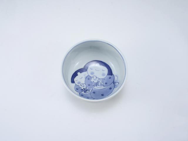 ふたりっこ玉渕4寸丼 しん窯 青花
