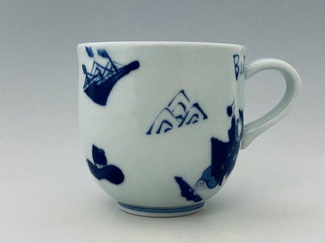 mo異人づくしミニマグカップ　しん窯青花