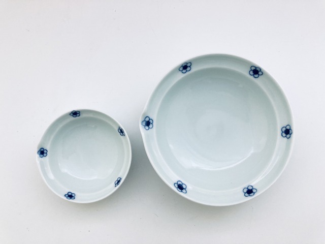 青梅紋片口取鉢セット 青花匠限定商品