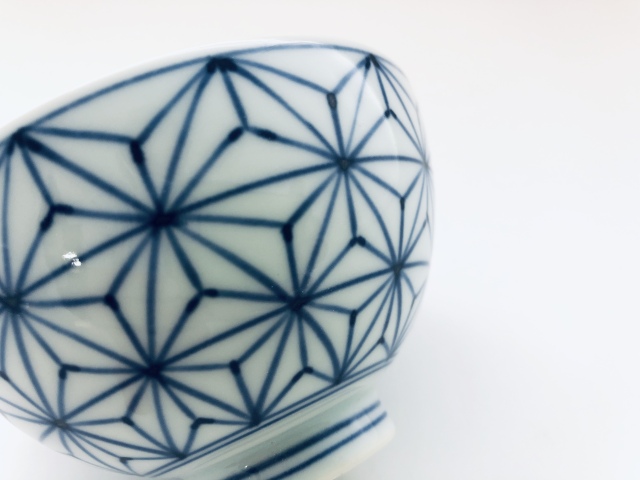 麻の葉3.5寸丸飯碗4