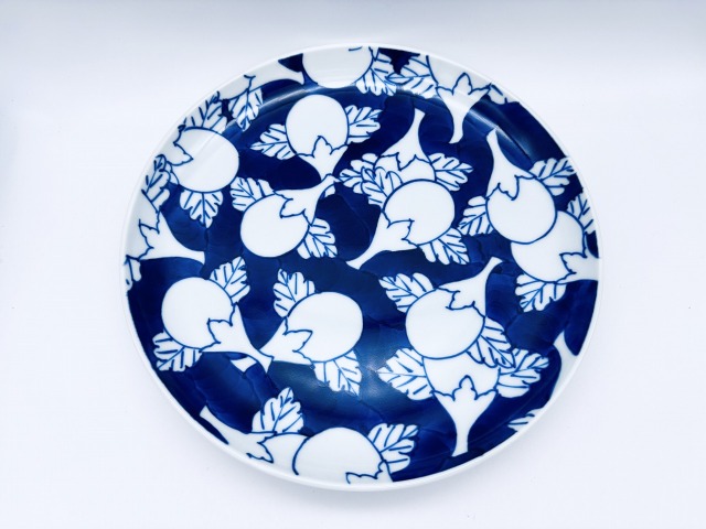 濃茄子皿21cm