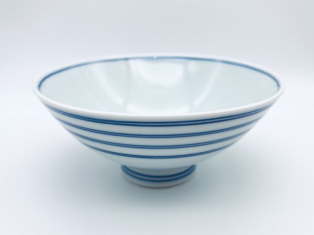 後姿4.0浅飯碗 しん窯 青花 限定商品