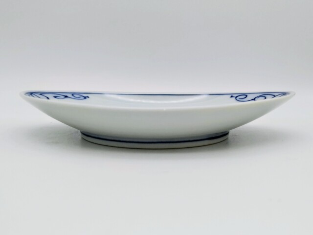 オランダ船舟型銘々皿 しん窯 青花