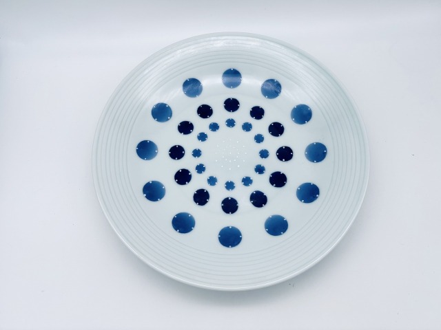 渕しのぎ水玉皿(中) しん窯青花匠 限定商品