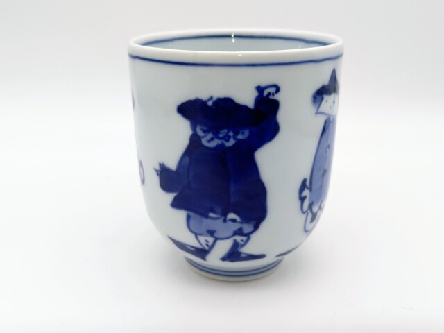 五人異人小湯呑 しん窯 青花