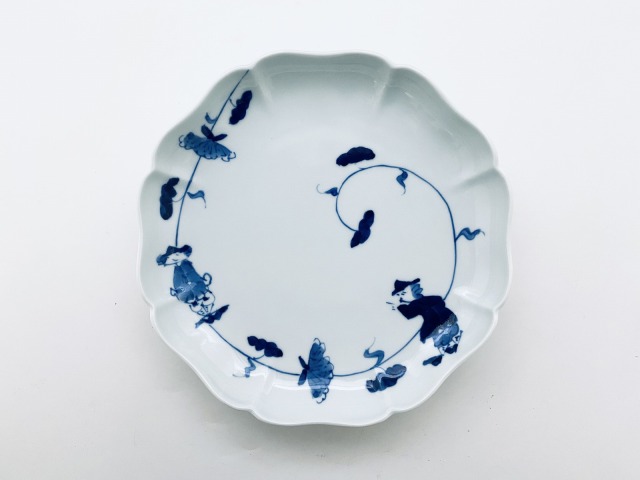 クラシックシリーズ 牡丹唐草異人八方割６寸皿