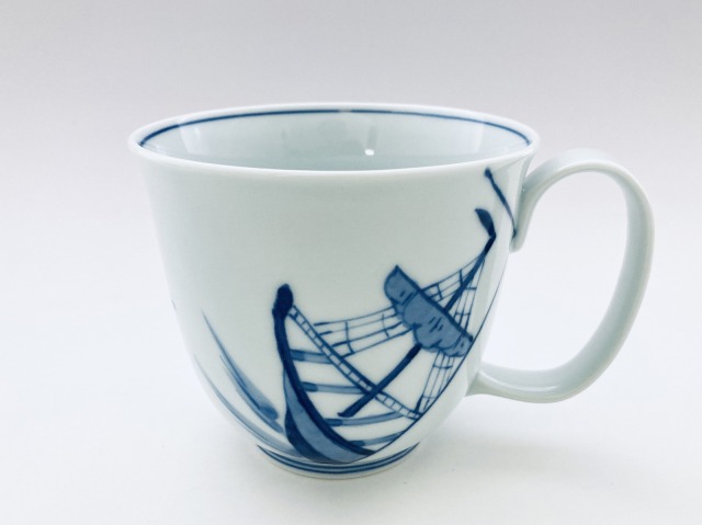 出船帆船LAKマグしん窯青花