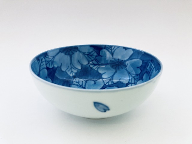 mo花濃（はなだみ）4寸ボール しん窯 青花