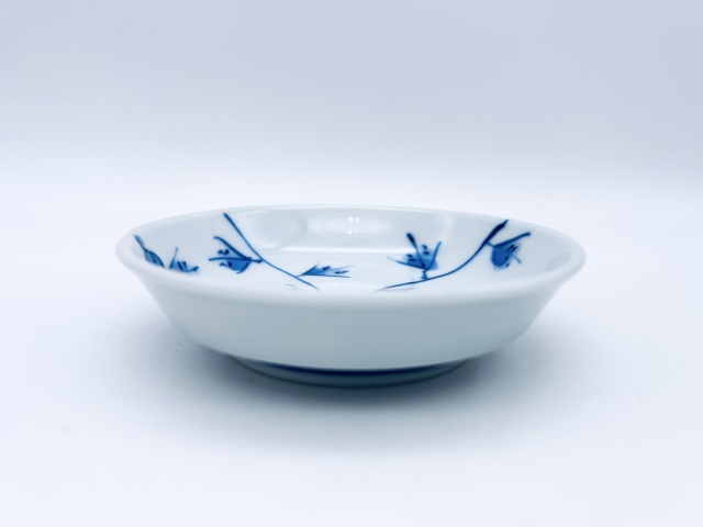 花唐草渕上り3寸皿