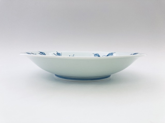 有田焼 青花 両切プレート HANAKARAKUSA