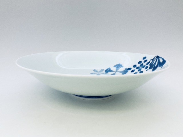 花小文つなぎ一方押し鉢 しん窯青花匠限定商品