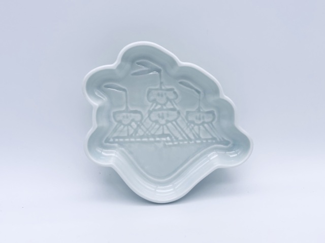帆船 刻の小皿