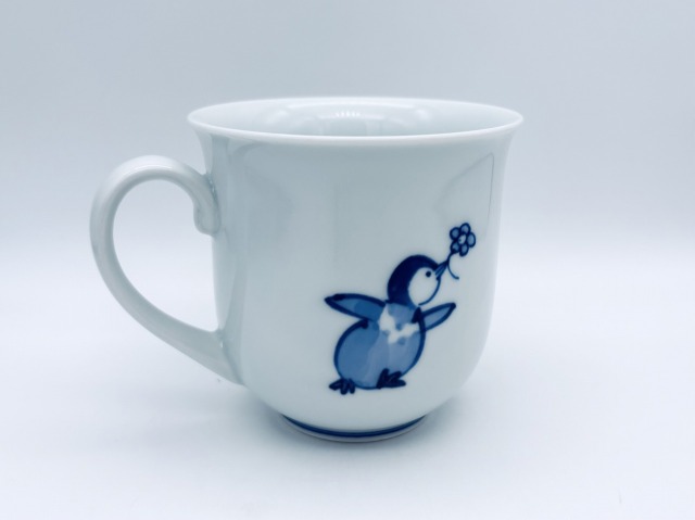 花ちゃんペンギン 反マグカップ しん窯青花