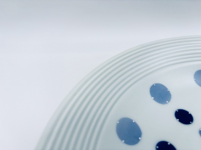 渕しのぎ水玉皿(大) しん窯青花匠